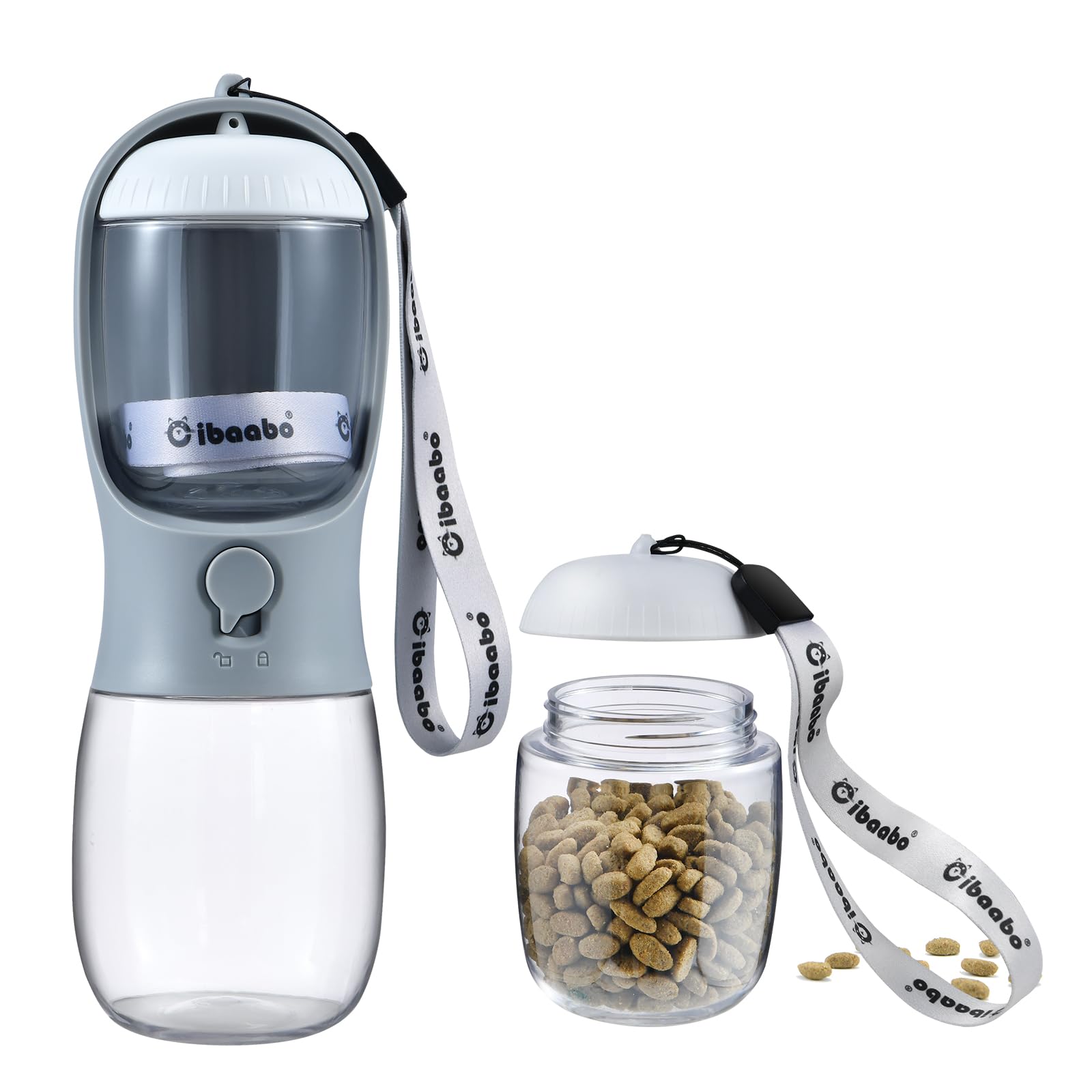 Cibaabo Dog Water Bottle Portable with Food Container and Filter for Travel